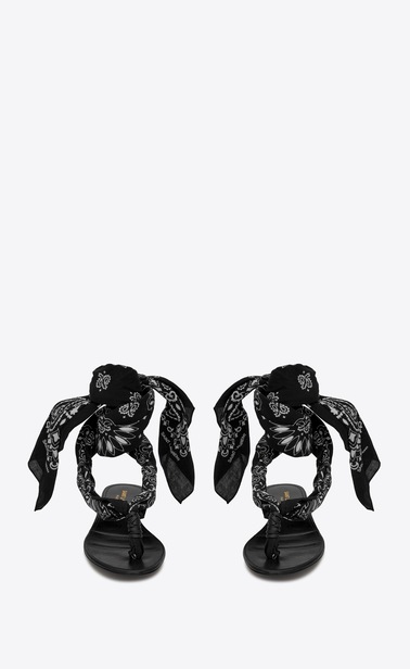 DALLAS Bandana open sandals in leather
